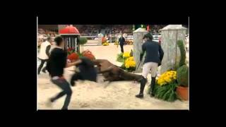 20111106 Sir Hickstead Olympic Showjumper died in Verona [upl. by Bluefield309]