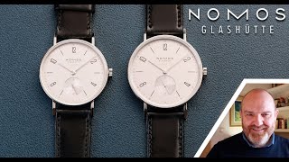 Nomos Glashütte Tangente neomatik Platinum Gray 35 y 39 mm [upl. by Ayanal]