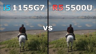 i5 1155G7 Intel Iris Xe Graphics vs Ryzen 5 5500U Vega 7 Gaming Test  2022 [upl. by Binetta120]