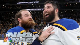 NHL Stanley Cup Final 2019 Blues celebrate discuss Stanley Cup win  NBC Sports [upl. by Aytak387]