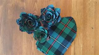 DIY Tartan Fabric Flowers [upl. by Olimreh]