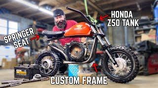 How to Build a SIMPLE CUSTOM Mini Bike Pt 1  Full Suspension EStart Mini Dirt Bike [upl. by Disario]