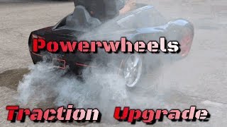 Power wheels plastic tire upgradeHow To add TRACTION [upl. by Nivra]