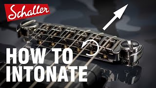 How to intonate a Schaller Signum adjustable wraparound locking bridge [upl. by Ostraw]