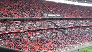 Amazing Sunderland support singing Cant Help Falling In Love Wembley 31319 [upl. by Ahtel]