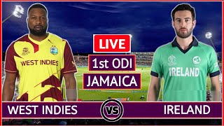 WI vs IRE 1st ODI Live [upl. by Osber]