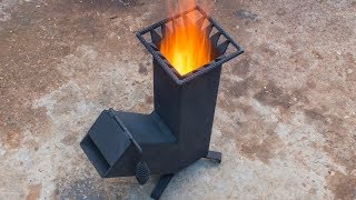 Homemade wood burning Rocket stove [upl. by Gulick]