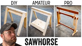 3 LEVELS of Sawhorses DIY to PRO Build [upl. by Ursala]