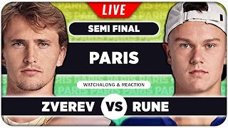 ZVEREV vs RUNE • ATP Paris 2024 SF • LIVE Tennis Watchalong Stream [upl. by Samul620]