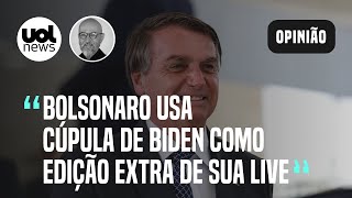 Bolsonaro prega em cúpula pela democracia liberdade para mentir na internet diz Josias de Souza [upl. by Ayoras]