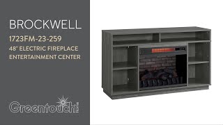 Greentouch Home Brockwell 48quot Gray Ash Electric Fireplace at Menards [upl. by Tannenwald]