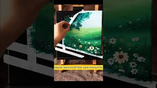 Drawing a flower garden with an oil pastel Drawing for beginners How to draw flower garden [upl. by Aihtibat568]