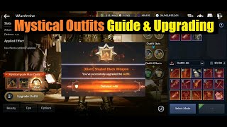 Black Desert Mobile Mystical Outfit Guide CraftingUpgrading amp Getting More Outfits [upl. by Higginbotham]