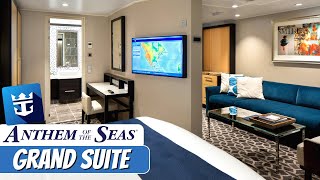 Anthem of the Seas  1BR Grand Suite Tour amp Review 4K  Royal Caribbean [upl. by Echo632]