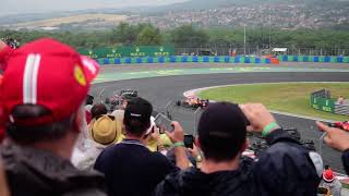 2021 Hungarian GP  Start amp Turn 1 Crash Gold 4 Grandstand  Hungaroring [upl. by Sandell377]