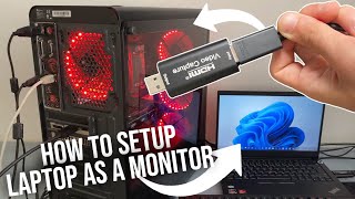 How to setup Laptop as a Monitor  Use laptop as monitor [upl. by Emelyne607]