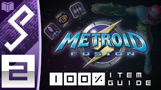 METROID FUSION  100 ITEMS  2  All Missiles Energy Tanks amp Power Bombs [upl. by Elnukeda]