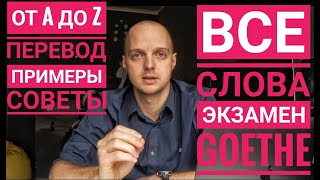 НЕМЕЦКИЕ СЛОВА экзамен GOETHE А1  А2 Примеры советы комментарии Гетеинститут немецкий язык [upl. by Anaxor572]