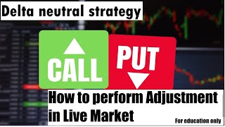 Delta neutral strategy  how to do adjustment in live market  nifty  bank nifty [upl. by Kerril240]