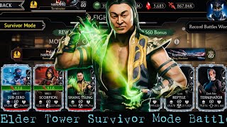 FW Survivor Mode elder Tower Battle  MK11 ScorpionShang Tsung amp SubZero team Gameplay MK Mobile [upl. by Cassius527]