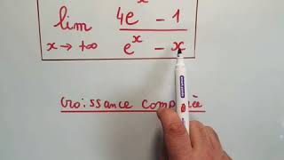 Limite dune fonction exponentielle avec les croissances comparées  Terminale [upl. by Dave]