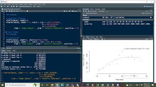 Estimación de regresión no lineal en RStudio [upl. by Aggappora]