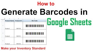 How to Generate Barcode in Google Sheets  Bulk Barcode Generator in Google Sheets 👈 [upl. by Osgood]