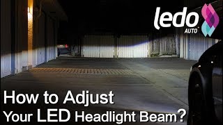 How to Aim and Adjust an LED Headlight Bulb Light Beam [upl. by Nerraj]