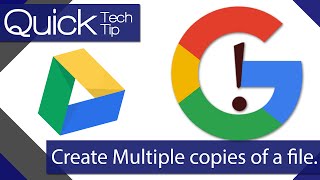 How To Create Multiple Copies of a File in Google Drive [upl. by Arrim341]