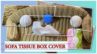 CROCHET COUCH TISSUE BOX COVER [upl. by Etteroma]