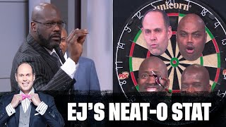 The Inside Crew Play Darts  EJs Neato Stat of The Night  NBA on TNT [upl. by Ahrat488]