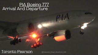 Pakistan Int’l Airlines Boeing 777 Arrival PK781 Departure PK798 At Toronto Pearson pakistan pia [upl. by Kyd]