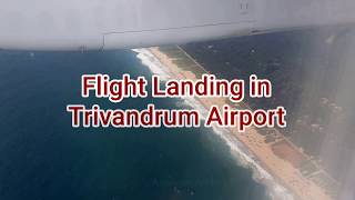 Flight Landing in Trivandrum Airport  Amazing video [upl. by Esirec]