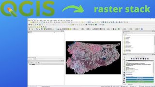 raster stack in QGIS [upl. by Lahcsap337]