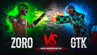 TGR GTK111 Vs ZORO FF  1vs1 Most Demanded amp Awaited Match 🍷🗿 [upl. by Nnylram]