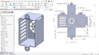 SolidWorks Sheet metal Tutorial Switch Box [upl. by Lathrop]