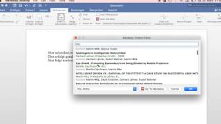 Zitieren mit Mendeley in Microsoft Word [upl. by Niotna900]