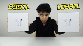 EN PAHALI ÇAKMA VS ORİJİNAL AIRPODS [upl. by Rockie]