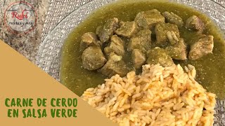 Carne de PUERCO en SALSA VERDE [upl. by Lora]