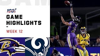 Ravens vs Rams Week 12 Highlights  NFL 2019 [upl. by Okomot]