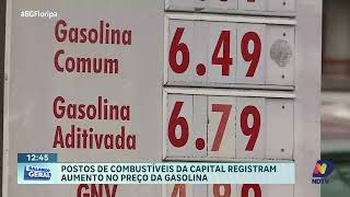 Motoristas relatam aumento no preço da gasolina em Florianópolis [upl. by Aronow493]