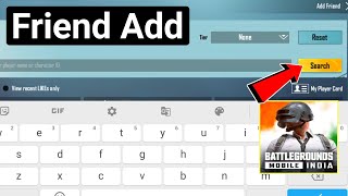 BGMI Game Me Apne Friend Ko Add Kaise Kare  How to Add Friend in Battlegrounds Mobile India Game [upl. by Marvel886]
