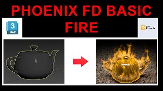 Phoenix FD basic Fire 3Ds max [upl. by Melamed]