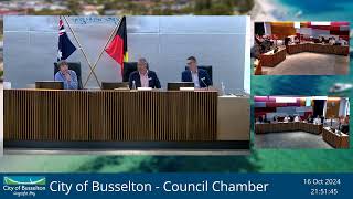 City of Busselton Ordinary Council Meeting 16 October 2024 [upl. by Aw]