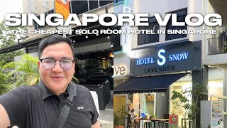 SINGAPORE VLOG • The Cheapest Solo Room Hotel in Singapore  Ivan de Guzman [upl. by Alleuqram713]