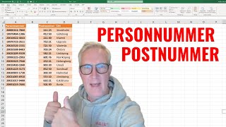 Formatera personnummer och postnummer i Excel med ett klick [upl. by Kemppe]