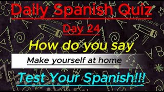 Daily Spanish Quiz Day 24 [upl. by Benedetto]