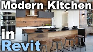 Modern Kitchen in Revit Tutorial [upl. by Thad]