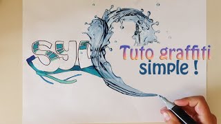 tuto Comment dessiner ton prénom en GRAFFITI en 10 étape  facile [upl. by Joane]