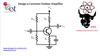 Design a Simple Common Emitter Amplifier [upl. by Nalyk893]